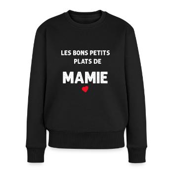 Les Bons Petits Plats De Mamie - Pull Premium bio Femme - noir - Devant - Julia (174cm)