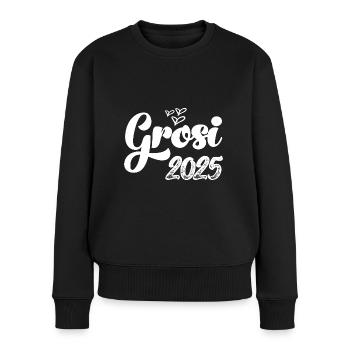 Grosi 2025 Hallo Oma Schweiz Schweizer Oma - Frauen Premium Bio Pullover - Schwarz - Vorne - Julia (174cm)