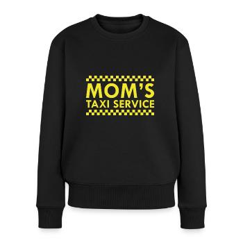 Mamas Taxi-Service - Frauen Premium Bio Pullover - Schwarz - Vorne - Julia (174cm)