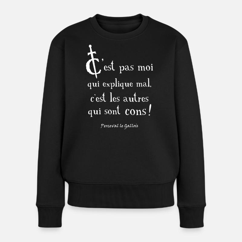 Perceval, c'est les autres qui sont cons ! - Pull Premium bio Femme - noir