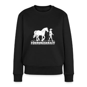 Führungskraft Pferd Reiten Geschenkidee Pferde - Frauen Premium Bio Pullover - Schwarz - Vorne - Julia (174cm)