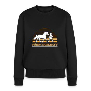Führungskraft Pferd Geschenkidee Reiten Lustig - Frauen Premium Bio Pullover - Schwarz - Vorne - Julia (174cm)