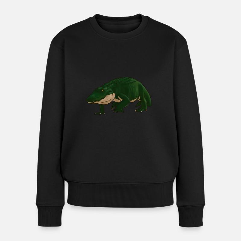 Alligator - Frauen Premium Bio Pullover - Schwarz