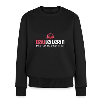 Bauleitung Bauaufsicht Bauherrin Bauleiterin - Frauen Premium Bio Pullover - Schwarz - Vorne - Julia (174cm)