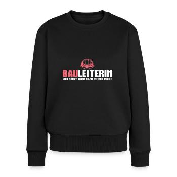 Baustelle Bauleitung Bauarbeiterin Bauleiterin - Frauen Premium Bio Pullover - Schwarz - Vorne - Julia (174cm)
