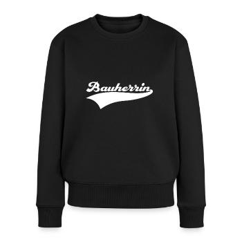 Bauherrin - Frauen Premium Bio Pullover - Schwarz - Vorne - Julia (174cm)