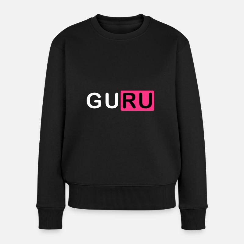 ★ Designfarben änderbar ★ Für alle Gurus - Frauen Premium Bio Pullover - Schwarz