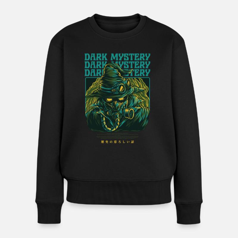 Dark Mystery - Frauen Premium Bio Pullover - Schwarz