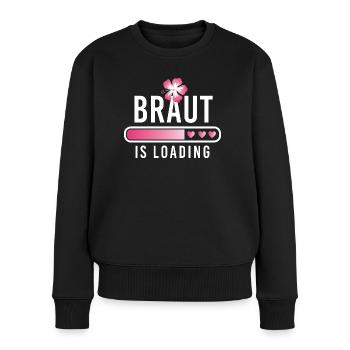 Braut is loading Junggesellinnenabschied JGA - Frauen Premium Bio Pullover - Schwarz - Vorne - Julia (174cm)