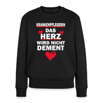 Krankenpflegerin - Frauen Premium Bio Pullover - Schwarz - Vorne - Julia (174cm)