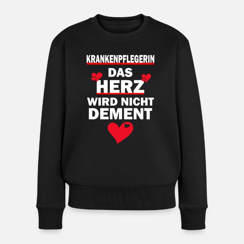 Krankenpflegerin - Frauen Premium Bio Pullover - Schwarz