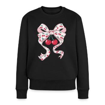 Cherries Pretty Woman Coquette - Women's Premium Organic Jumper - black - Front - Julia (174cm)