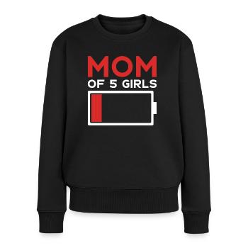 MAMAN CINQ FILLES MAMAN DE 5 FILLES - Pull Premium bio Femme - noir - Devant - Julia (174cm)