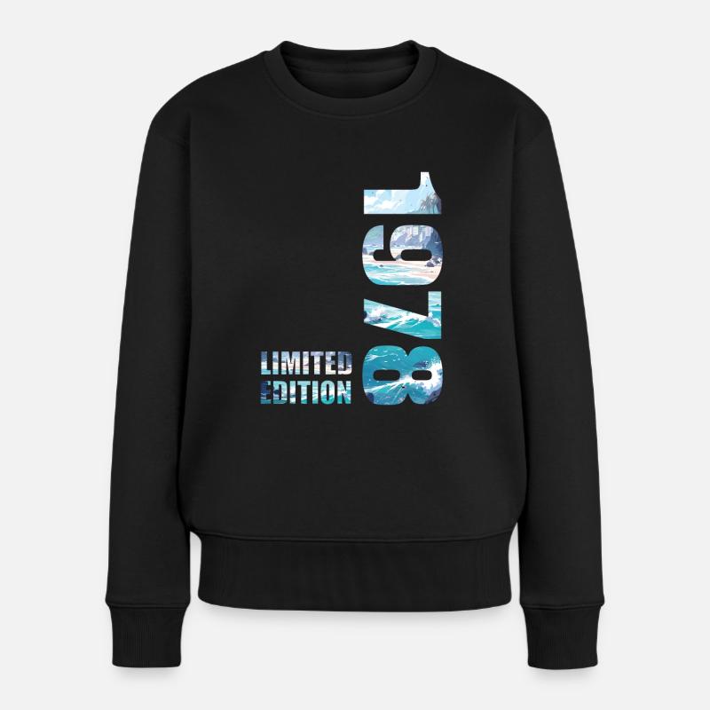 1978. Limited Edition T-Shirt Geburtstags Idee - Frauen Premium Bio Pullover - Schwarz