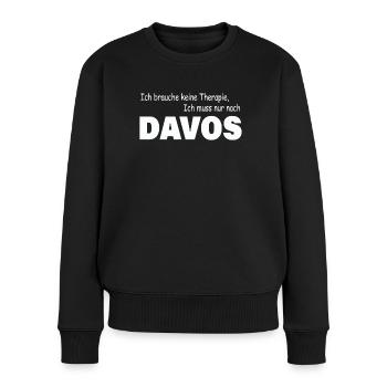 Therapy DAVOS - Women's Premium Organic Jumper - black - Front - Julia (174cm)