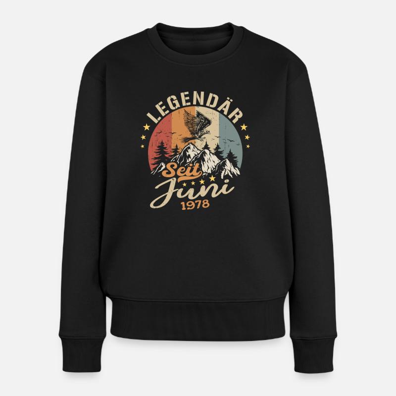 Legendär seit Juni 1978 - Geburtstag 1978 - Frauen Premium Bio Pullover - Schwarz