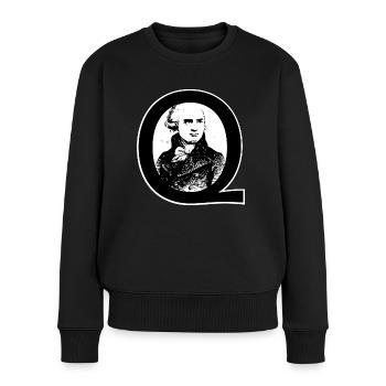 Danton Q - Pull Premium bio Femme - noir - Devant - Julia (174cm)