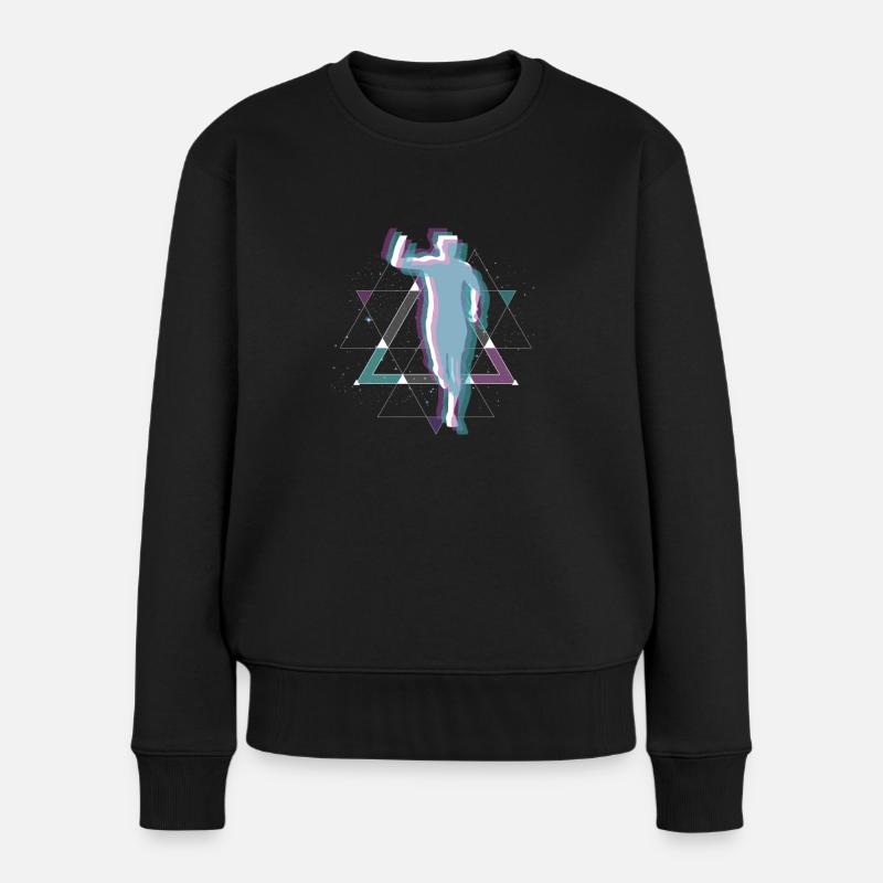 Vaporwave Space Marathon, Trail Running - Pull Premium bio Femme - noir