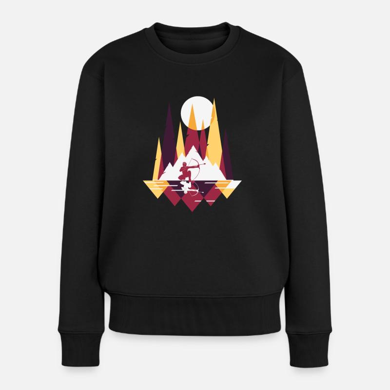 Arrowtag Bogenschießen - Frauen Premium Bio Pullover - Schwarz
