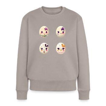 Colorful eggs painted for Easter - Women's Premium Organic Jumper - taupe - Front - Julia (174cm)