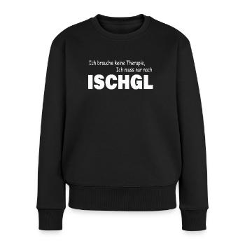 Therapie ISCHGL - Frauen Premium Bio Pullover - Schwarz - Vorne - Julia (174cm)