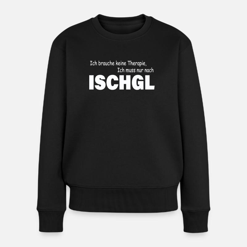 Therapie ISCHGL - Frauen Premium Bio Pullover - Schwarz