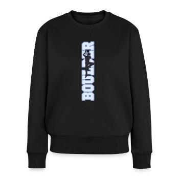 Police Boulder avec cadeau de grimpeur - Pull Premium bio Femme - noir - Devant - Julia (174cm)
