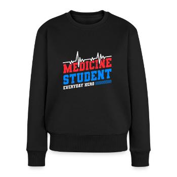 Medicine student - Women's Premium Organic Jumper - black - Front - Julia (174cm)