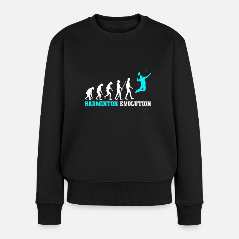 Badminton Evolution - Frauen Premium Bio Pullover - Schwarz