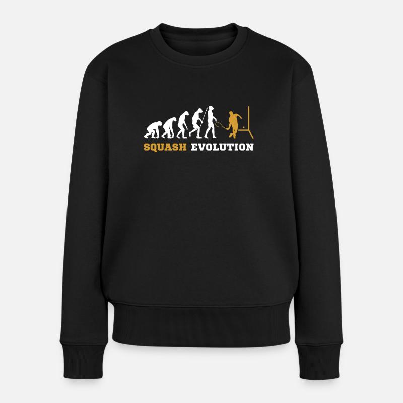 Squash Squash Player Evolution Gift - Pull Premium bio Femme - noir
