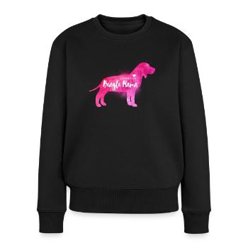 Liebende Beagle Mama - Frauen Premium Bio Pullover - Schwarz - Vorne - Julia (174cm)