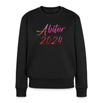 Abitur 2024 - Frauen Premium Bio Pullover - Schwarz - Vorne - Julia (174cm)