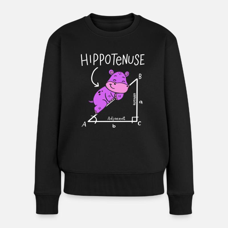 Hippotenuse Hypotenuse Triangle Geometry Math - Frauen Premium Bio Pullover - Schwarz