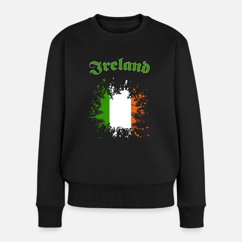 Ireland - Frauen Premium Bio Pullover - Schwarz