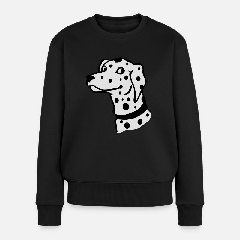 Dalmatiner - Frauen Premium Bio Pullover - Schwarz