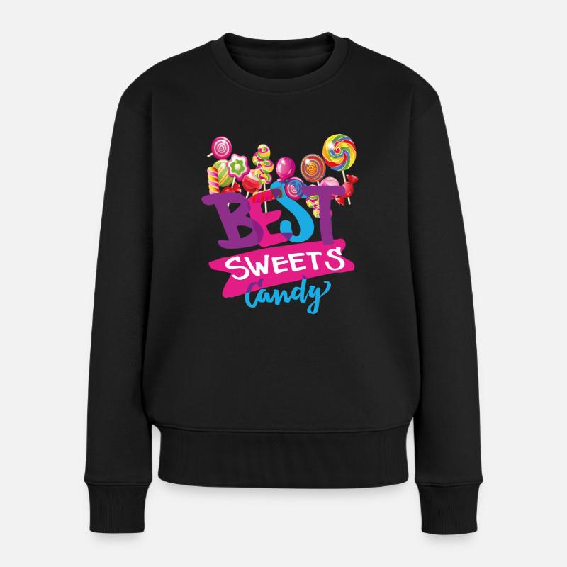 candy best candy - Frauen Premium Bio Pullover - Schwarz