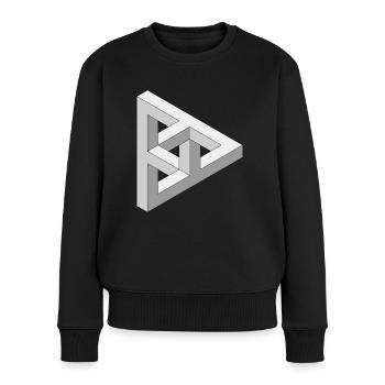 Impossible 3D Figure - Women's Premium Organic Jumper - black - Front - Julia (174cm)