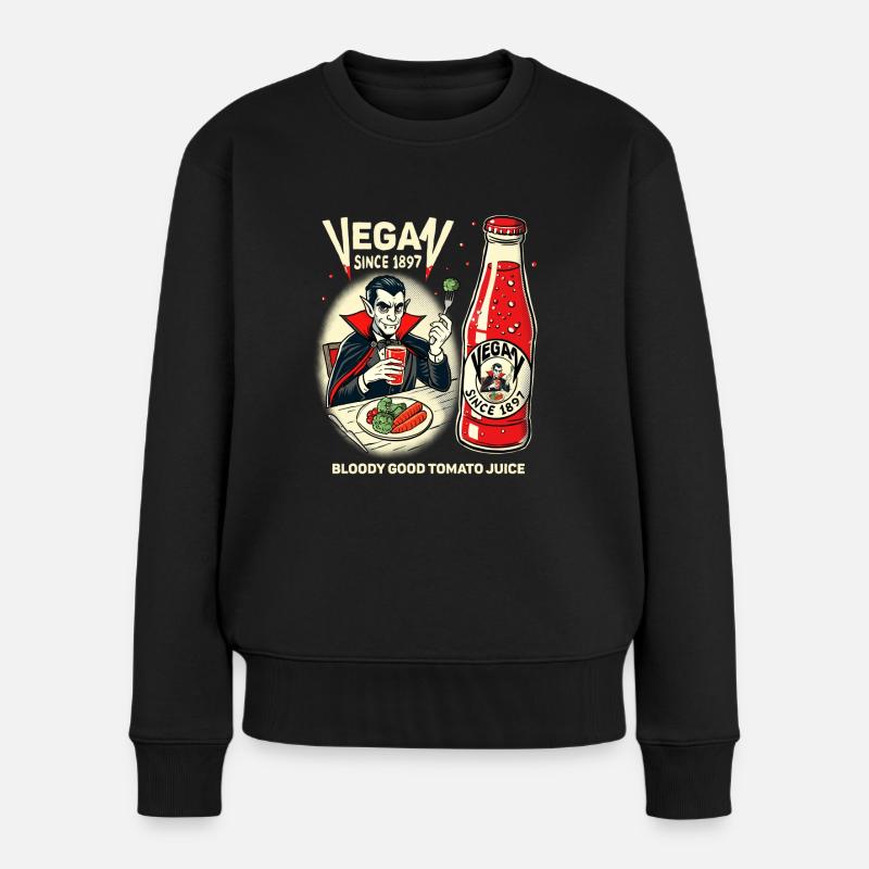Vegan seit 1897 - Frauen Premium Bio Pullover - Schwarz