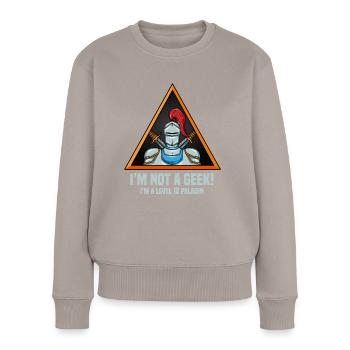 Geek Streber Paladin Dungeon Rollenspiel Geschenk - Frauen Premium Bio Pullover - Taupe - Vorne - Julia (174cm)