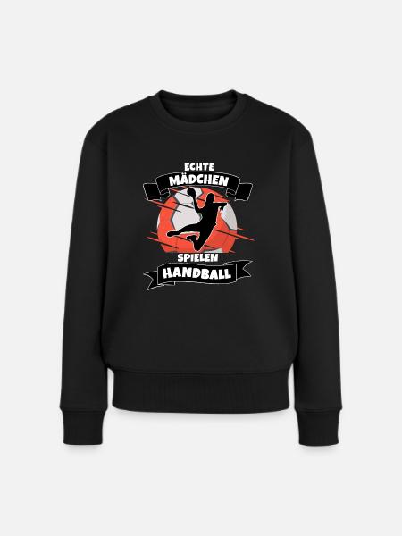 Frauen Handball - Frauen Premium Bio Pullover - Schwarz