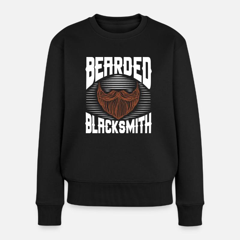 Bearded Blacksmith – Blacksmithing Beard Lover - Women's Premium Organic Jumper - black