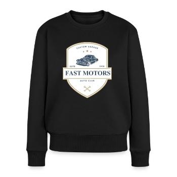 Moteurs rapides - Pull Premium bio Femme - noir - Devant - Julia (174cm)