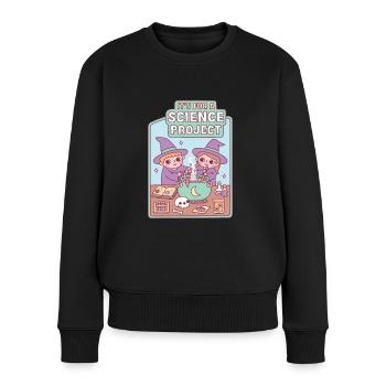 Cute Witch Kids C’est pour un projet scientifique - Pull Premium bio Femme - noir - Devant - Julia (174cm)