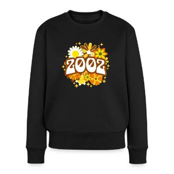 Frauengeburtstag 2002 20-jähriges Jubiläum - Frauen Premium Bio Pullover - Schwarz - Vorne - Julia (174cm)