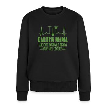 Garten Mama Wie Eine Normale Mama Nur Viel Cooler - Frauen Premium Bio Pullover - Schwarz - Vorne - Julia (174cm)