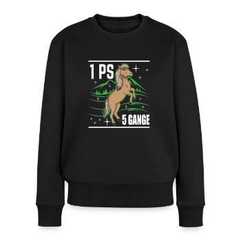 Islandpferd - Frauen Premium Bio Pullover - Schwarz - Vorne - Julia (174cm)