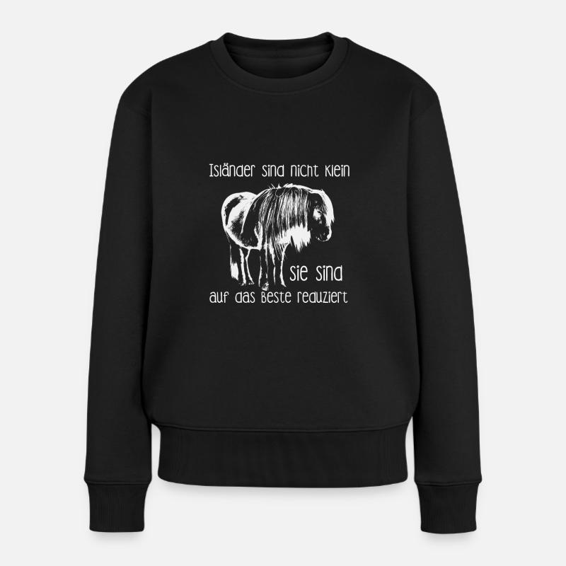 Islandpferd - Frauen Premium Bio Pullover - Schwarz