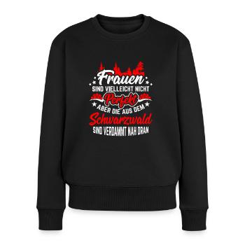 Schwarzwald Black Forest - Frauen Premium Bio Pullover - Schwarz - Vorne - Julia (174cm)
