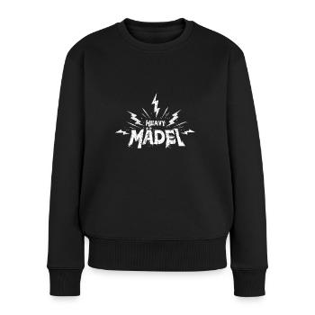 Rock Mädel Frauen Musik - Frauen Premium Bio Pullover - Schwarz - Vorne - Julia (174cm)