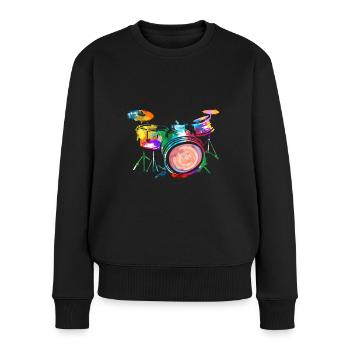 Drummer - Women's Premium Organic Jumper - black - Front - Julia (174cm)